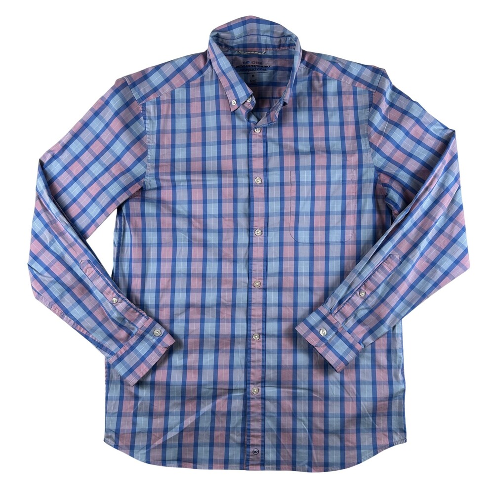 Vineyard Vines Shirt Mens Medium Plaid Long Sleeve Button Stretch Performance